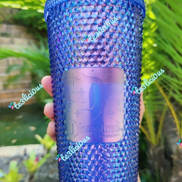 DISNEYLAND STARBUCKS IRIDESCENT PURPLE STUDDED TUMBLER - Picture 2 of 8